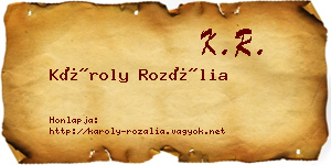 Károly Rozália névjegykártya